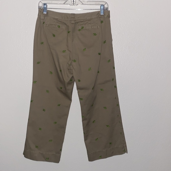 J. Crew Petite Embroidered Turtle Chino Pants - Picture 7 of 8